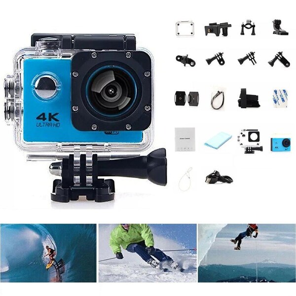 4K 2'' Ultra HD 1080P Sport WiFi 16MP Cam Action Camera DV Video Recorder Go Pro
