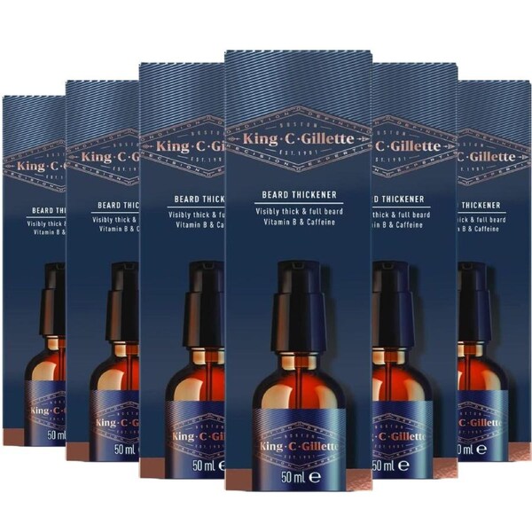 Gillette King c Beard Thickener With Vitamin b & Caffeine 50ml (6 Pack)