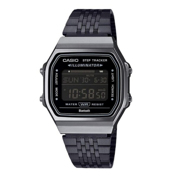 Casio Vintage Digital Bluetooth Step Tracker Alarm ABL-100WEGG-1B Unisex Watch