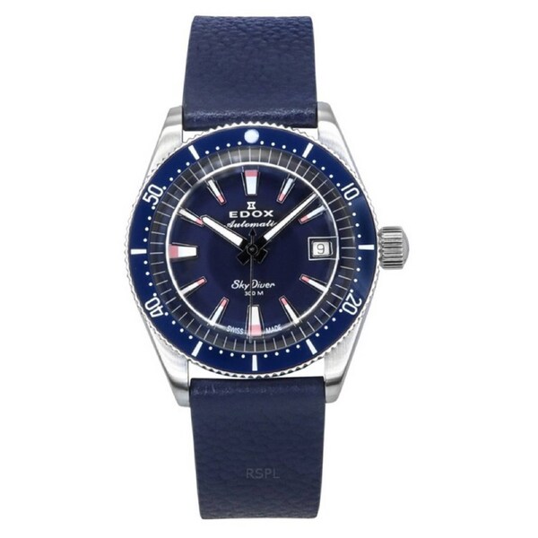 Edox Skydiver Limited Special Blue Dial Automatic 300M Mens Watch & Extra Strap