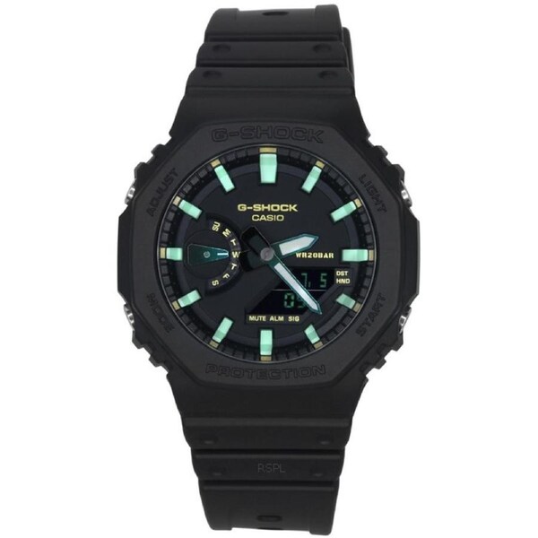 Casio G-SHOCK Black Alarm Stopwatch Timer Calendar GA-2100RC-1A 200M Mens Watch