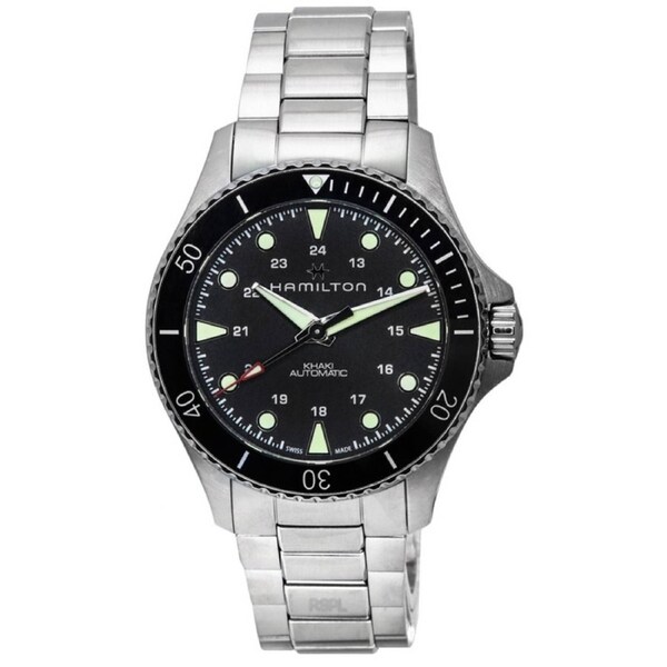 Hamilton Khaki Navy Scuba Swiss Made Black Dial Diver H82515130 300M Mens Watch