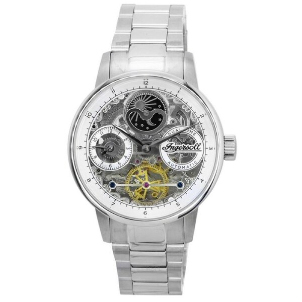 Ingersoll The Jazz Sun/Moon Phase Skeleton Dial Automatic I07703 50M Mens Watch