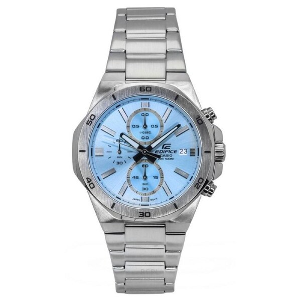 Casio EDIFICE Chronograph Stainless Steel Blue Dial EFV-640D-2BV 100M Mens Watch