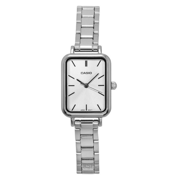 Casio Stainless Steel Light Blue Dial LTP-V009D-2E Splash Proof Ladies Watch