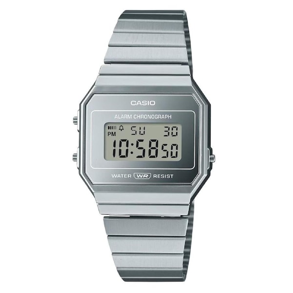 Casio Vintage Digital Alarm Chronograph Stainless Steel A700WEV-7A Unisex Watch