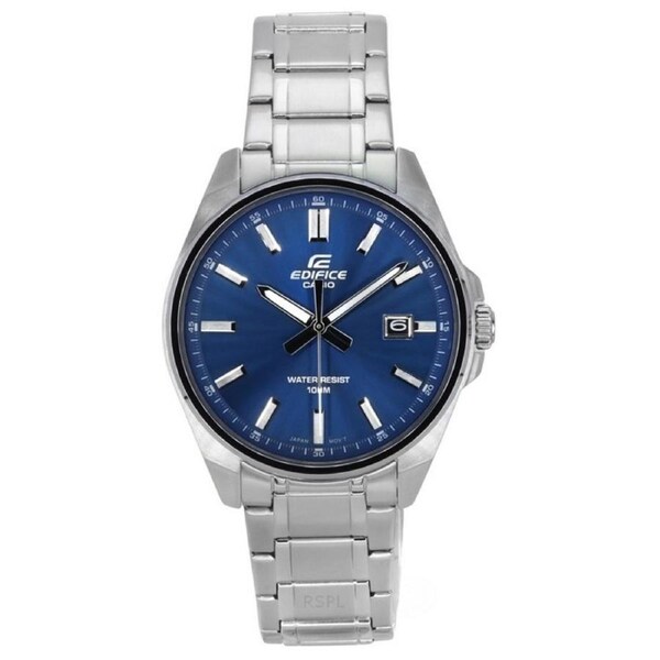 Casio EDIFICE Analog Stainless Steel Blue Dial Quartz EFV-150D-2A Mens Watch