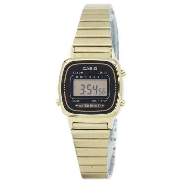 Casio Stainless Steel Alarm Timer Perpetual Calender LA670WGA-1DF Womens Watch