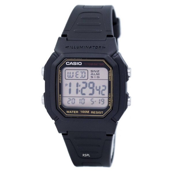 Casio Illuminator Digital Alarm Backlight Dual Time W-800HG-9AVDF Mens Watch