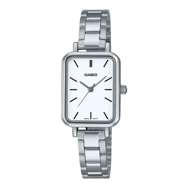 Casio Analog Stainless Steel White Dial Quartz LTP-V009D-7E WR Ladies Watch