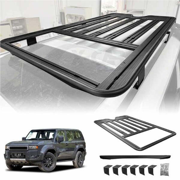 Roof Luggage Rack for Toyota Prado 250 Series GX/GXL 2024-2025 Multi-Functional Expansion Platform Aluminum Alloy