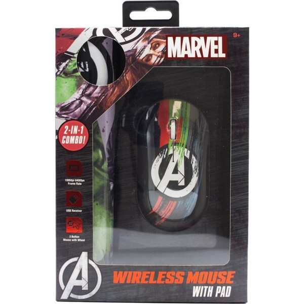 Marvel Avengers Bluetooth Wireless Mouse w/ Pad Computer/Laptop Accessory 9y+