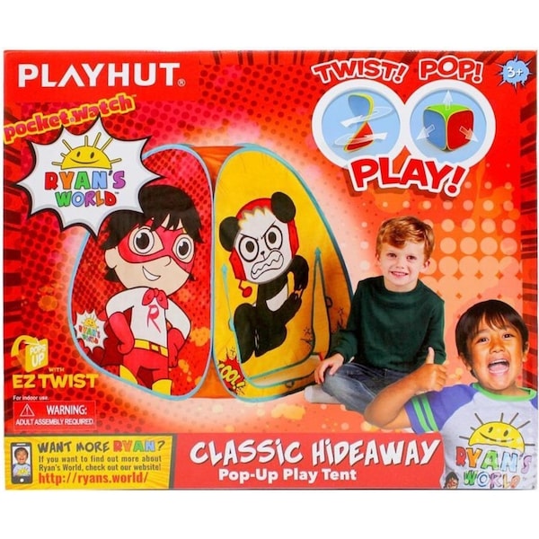 Ryans World Classic Hideaway Pop-Up Play Tent Indoor/Outdoor Toy Kids 3y+