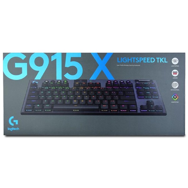 Logitech G915 X Lightspeed TKL Wireless Gaming Keyboard - Black Linear (920-012748)