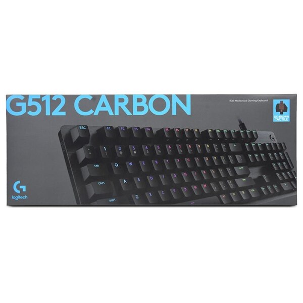 Logitech G512 Carbon RGB Mechanical Gaming Keyboard - GX Brown Tactile (920-009354)