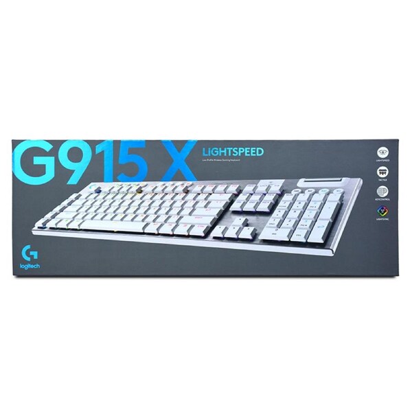 Logitech G915 X Lightspeed Wireless Gaming Keyboard - White English Tactile (920-012691)