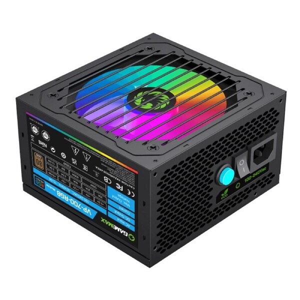 Gamemax 700W RGB Power Supply Semi-Modular VP-700-RGB-M Black