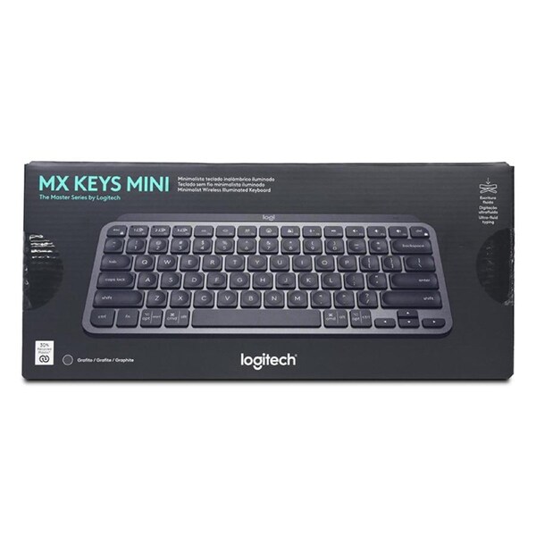 Logitech MX Keys Mini Minimalist Illuminated Wireless Keyboard - Graphite (920-010505)