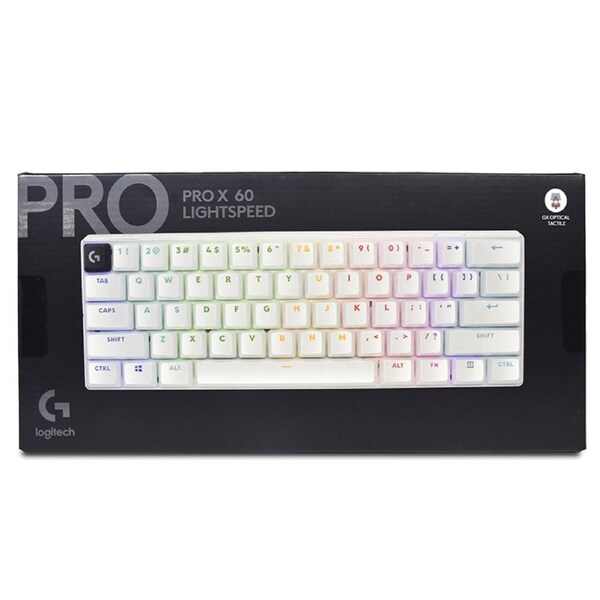 Logitech G PRO X 60 Lightspeed RGB Wireless Gaming Keyboard - White (920-011935)