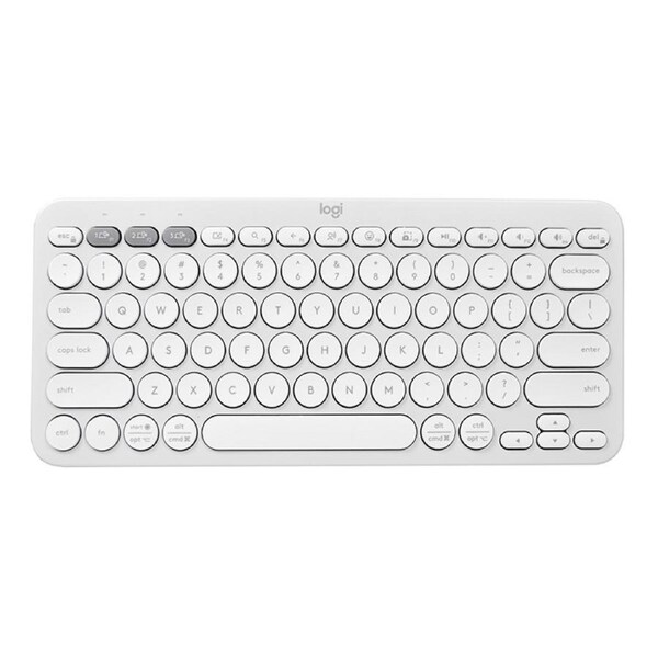 Logitech Pebble Keys 2 K380S Slim Bluetooth Wireless Keyboard - Tonal White (920-011754)