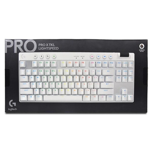 Logitech G PRO X TKL Lightspeed RGB Wireless Mechanical Gaming Keyboard - White (920-012149)
