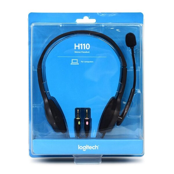 Logitech H110 On Ear Stereo Headset (981-000459)