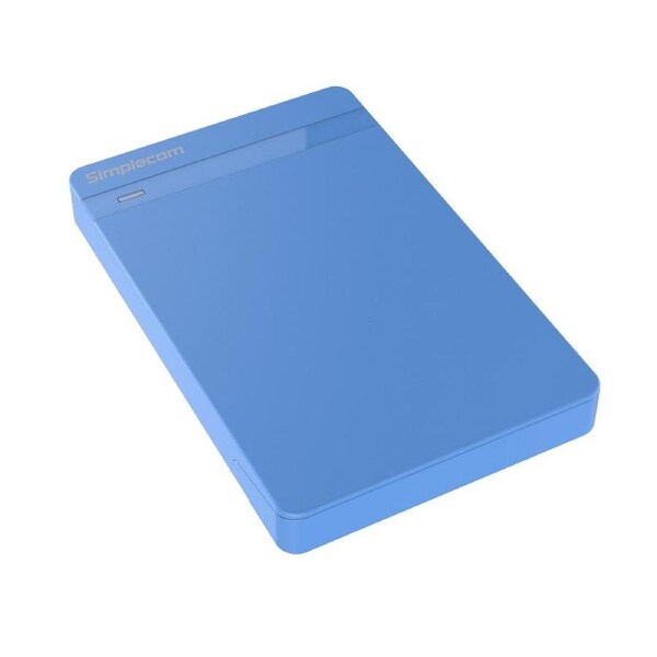 Simplecom Tool Free 2.5in USB 3.0 Hard Drive Enclosure - Blue (SE203BU)