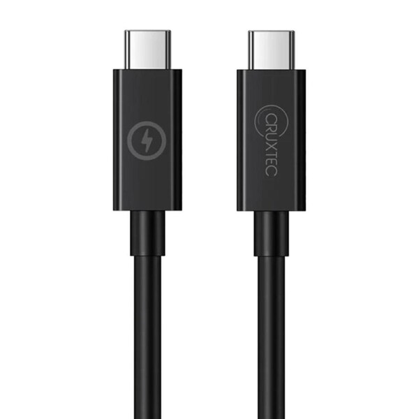 Cruxtec 2m USB-C to USB-C Cable for Syncing & Charging (CTC-2HW-2MBK)