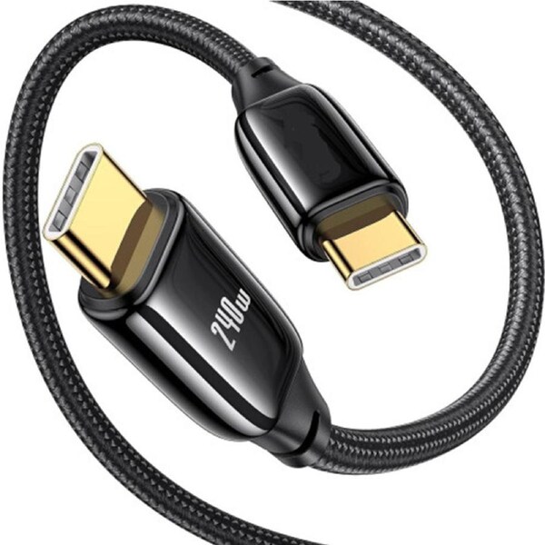 Generic Braided 240W USB Type C Male to USB Type C Male Cable - 1m (CB-TC-TC-1M-240W)