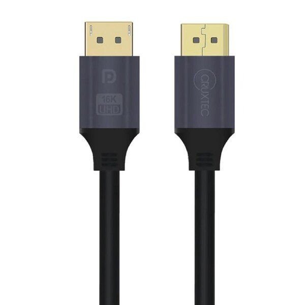 Cruxtec DP21-02-BK DP2.1 16K DisplayPort M to M Cable 2m Black