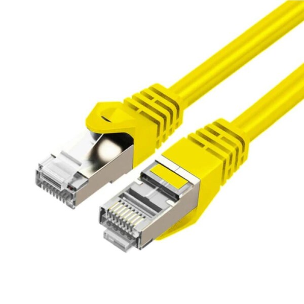 Cruxtec RS7-005-YE CAT7 10GbE SF/FTP Triple Shielding Ethernet Cable Yellow 50cm