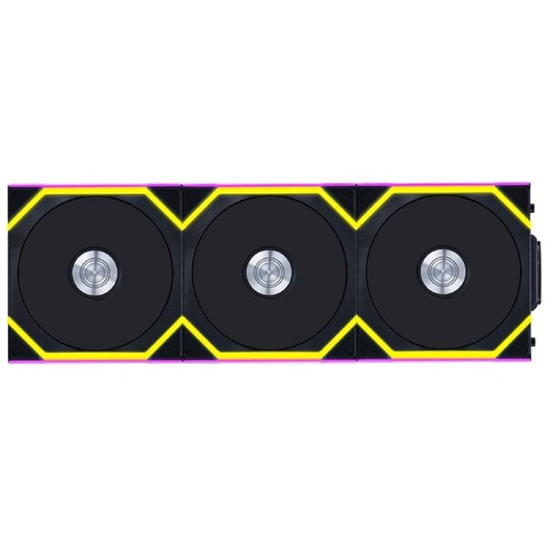 Lian Li Uni Fan 120mm SL Wireless Reverse Blade ARGB 4-Pin PWM Black Fan with Controller - 3 Pack (12RSL1W3B)