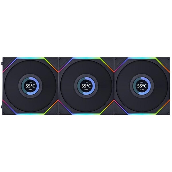 Lian Li UNI FAN TL LCD 120 ARGB 120mm Black PWM Fan - 3 Pack
