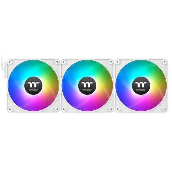 Thermaltake CT120 EX Reverse Blades 120mm ARGB Snow PWM Fan - 3 Pack (CL-F194-PL12SW-A)