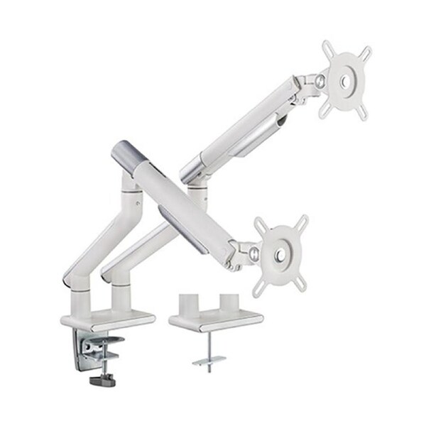 Brateck Dual Monitor Premium Slim Aluminum Spring-Assisted Monitor Arm Fix - White (LDT49-C024-W)