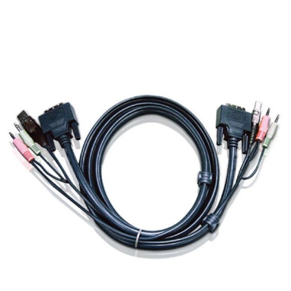 Aten DVI KVM Cable with Audio 1.8m (2L-7D02U)