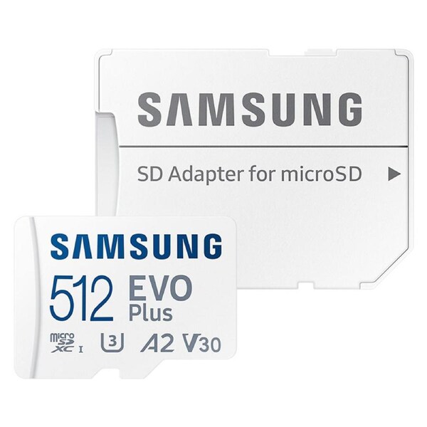 Samsung EVO 512GB MicroSD Plus Memory Card with Adapter (MB-MC512SA/APC)