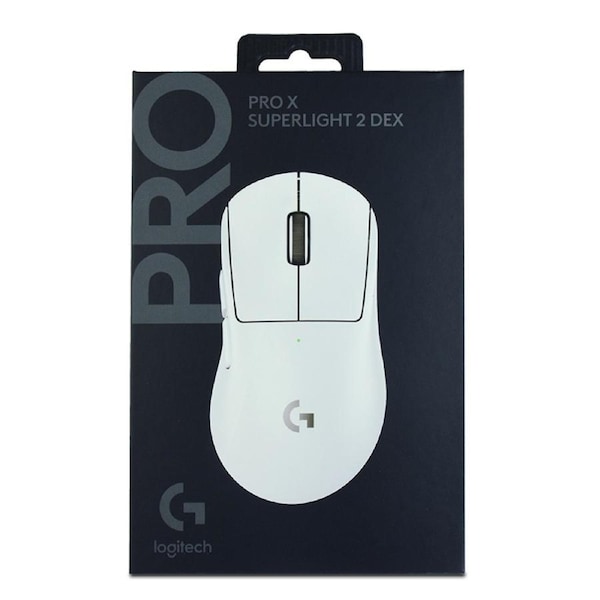 Logitech G PRO X Superlight 2 DEX Lightspeed Wireless Gaming Mouse - White (910-007367)