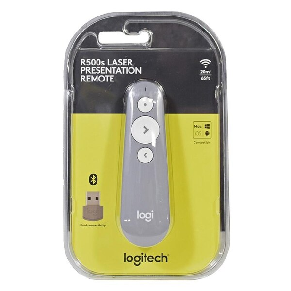 Logitech R500s Wireless Laser Presentation Remote - Mid Grey (910-006522)