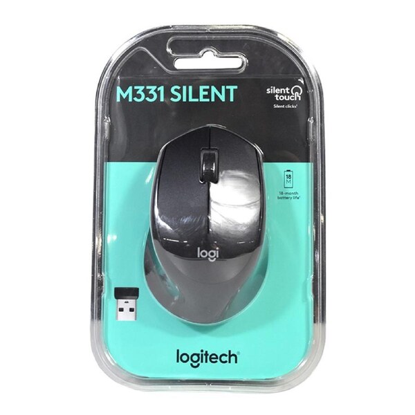 Logitech M331 Silent Plus Wireless Optical Mouse - Black (910-004914)
