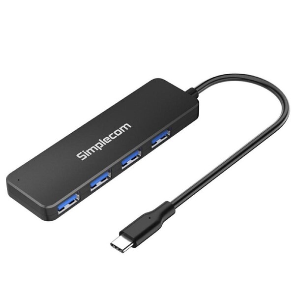 Simplecom 4 Port USB-A to Compact USB-C Hub (CH340)