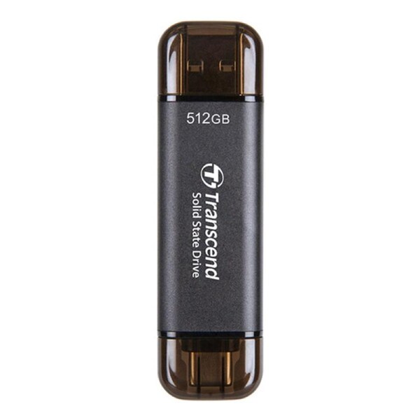 Transcend 512GB USB-C/A 10Gbps External SSD - Black