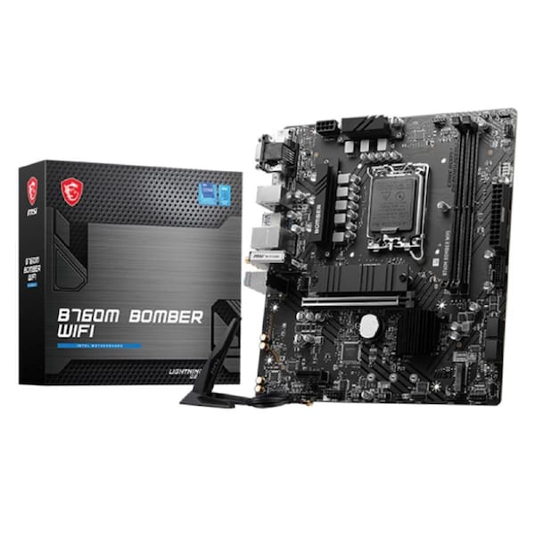 MSI B760M Bomber WiFi LGA1700 mATX Motherboard (B760M BOMBER WIFI)