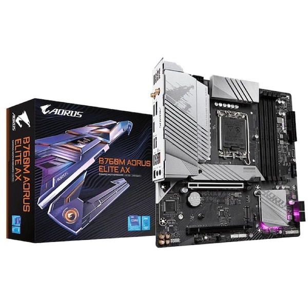 Gigabyte B760M Aorus Elite AX LGA 1700 mATX Motherboard (B760M-AORUS-ELITE-AX)