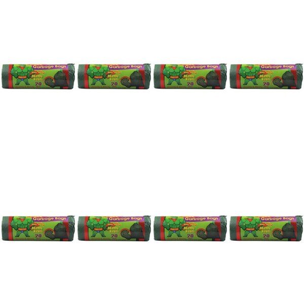 160pc Kwik Life 56L Garbage Bags Trash/Rubbish Bin Liner Plastic 80x70cm Green