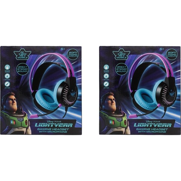 2x Disney Pixar Lightyear Gaming Headset w/ Microphone For Xbox/PS4/Mobile 5y+