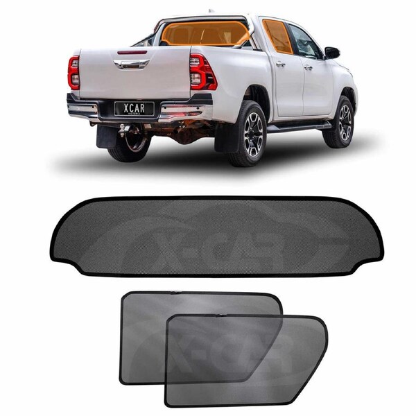 Window Sun Shades for Toyota Hilux SR5 Double Cab 2015-2025 Car Custom Rear Windscreen Shade Sun Blind Mesh