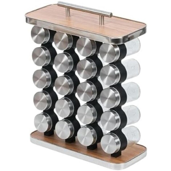 Spice Rack Organizer with 20 Jars,Seasoning Organizer for Cabinet, for Countertop Outdoor Camping Barbecue