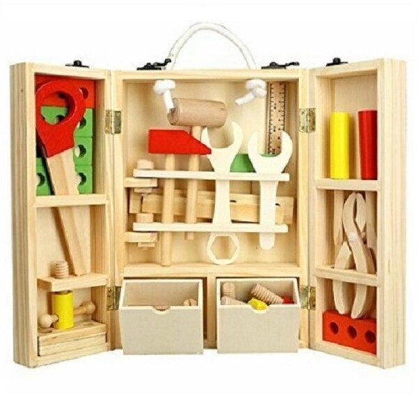 Premium Kids Wooden Carpenter Tool Set