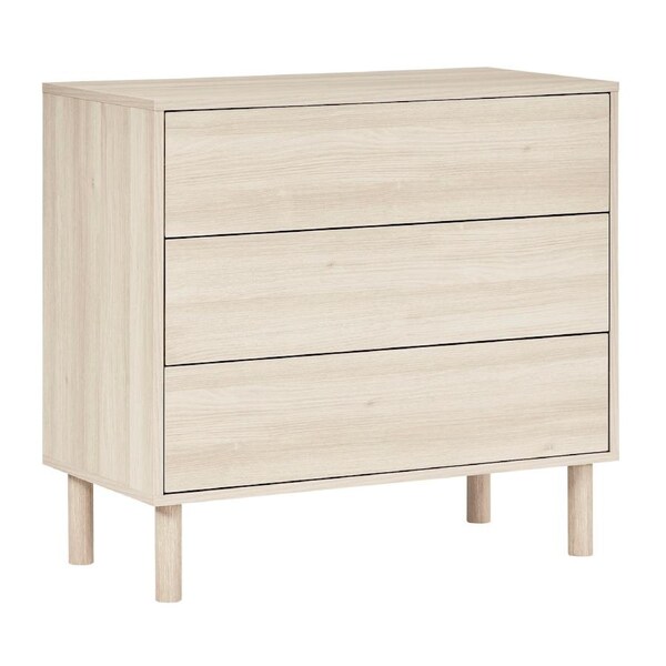 Cooper & Co. Norquay 80cm Chest of 3 Drawers Light Oak